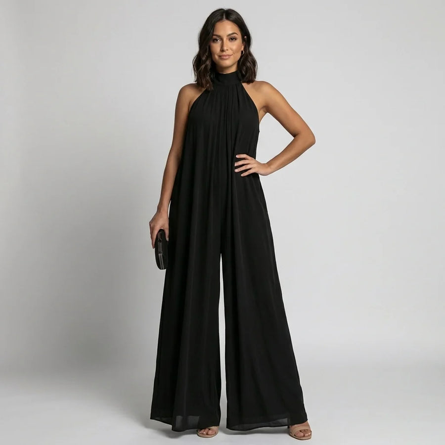 Women's Wide-Leg Halter Jumpsuit