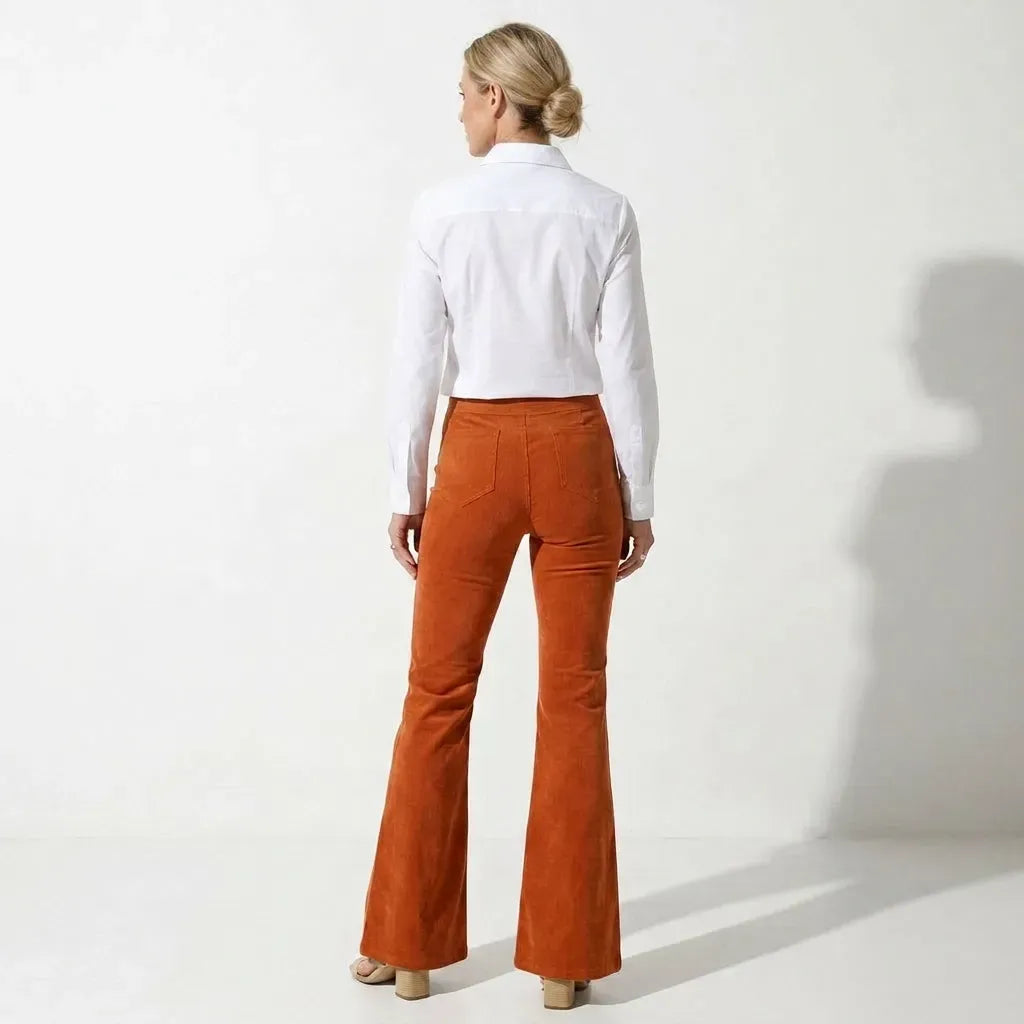 High Waisted Flare Jeans with Pockets
