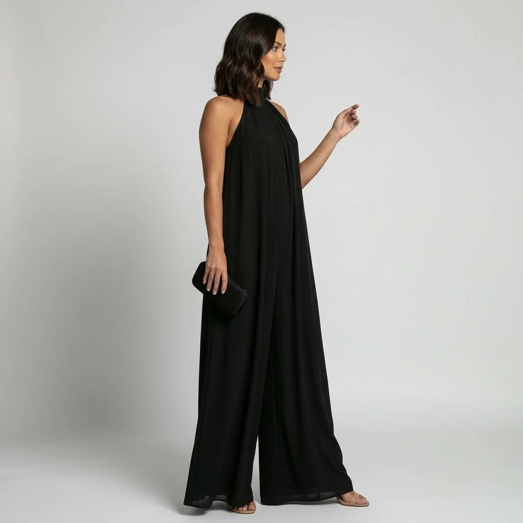 Women's Wide-Leg Halter Jumpsuit