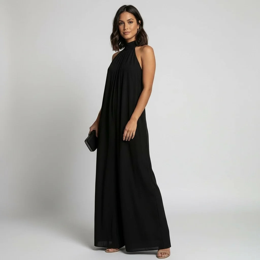Women's Wide-Leg Halter Jumpsuit