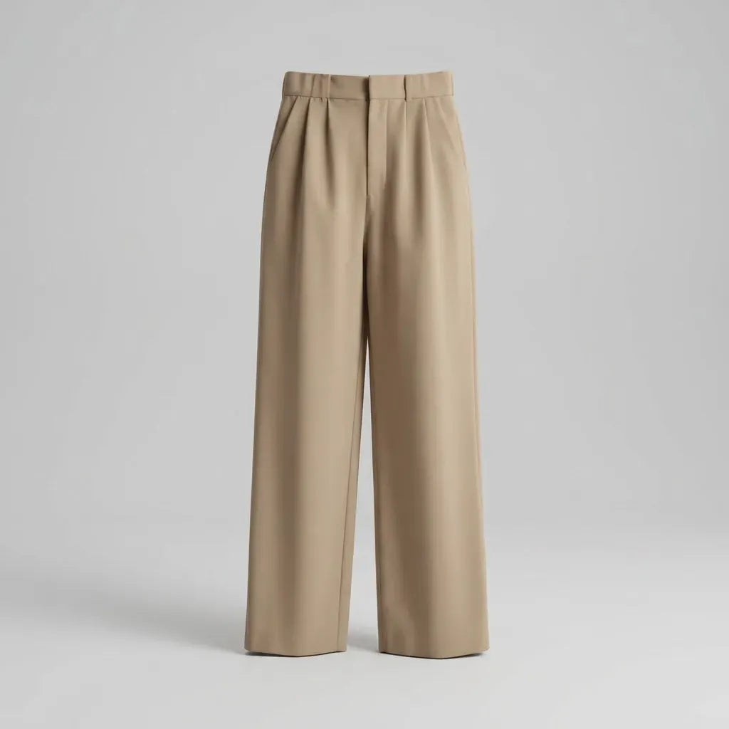 Full-Length Tailored Wide-Leg Trousers