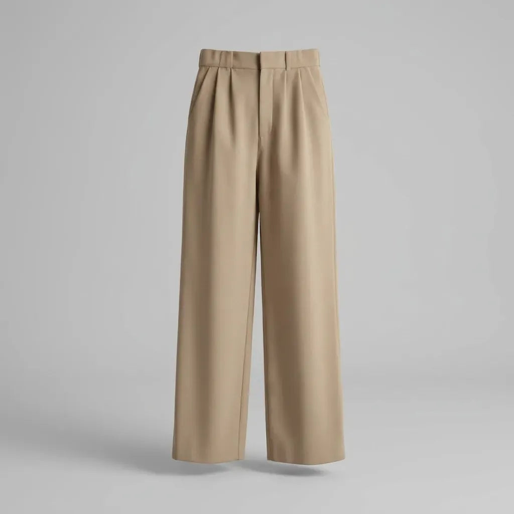 Full-Length Tailored Wide-Leg Trousers