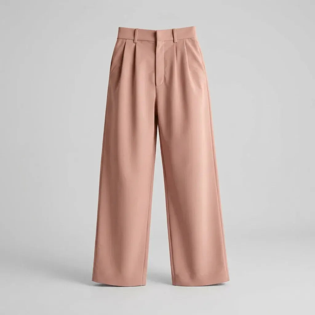 Full-Length Tailored Wide-Leg Trousers