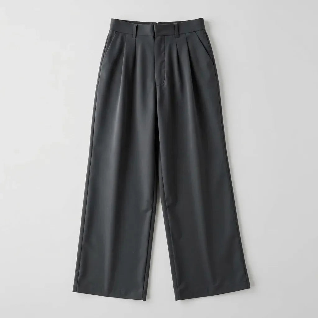Full-Length Tailored Wide-Leg Trousers